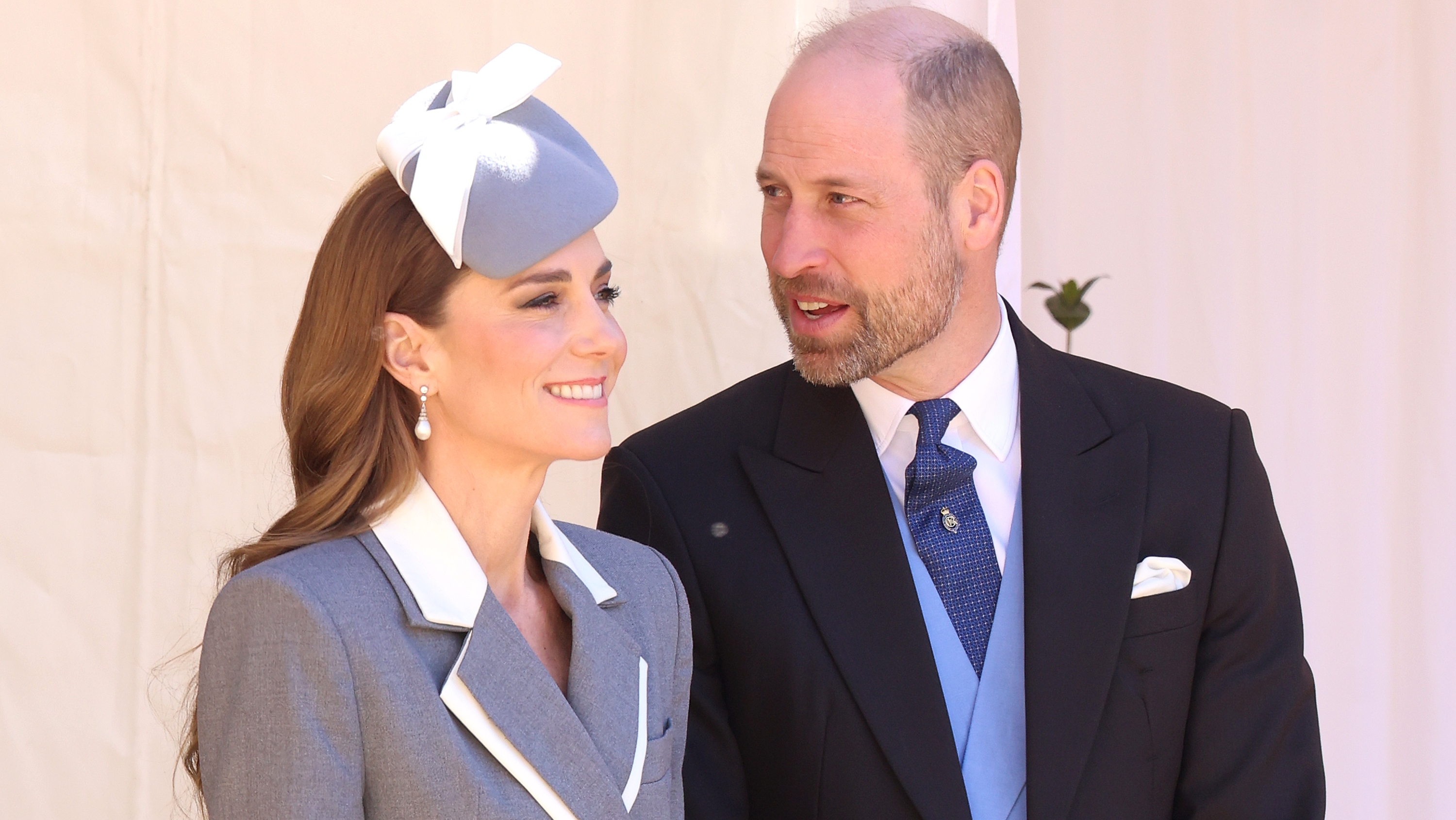 Prince William and Catherine, Princess of Wales during the Ceremonial Welcome and Inspection of the Guard of Honour on the first day of State Visit by The President of the Federal Republic of Nigeria