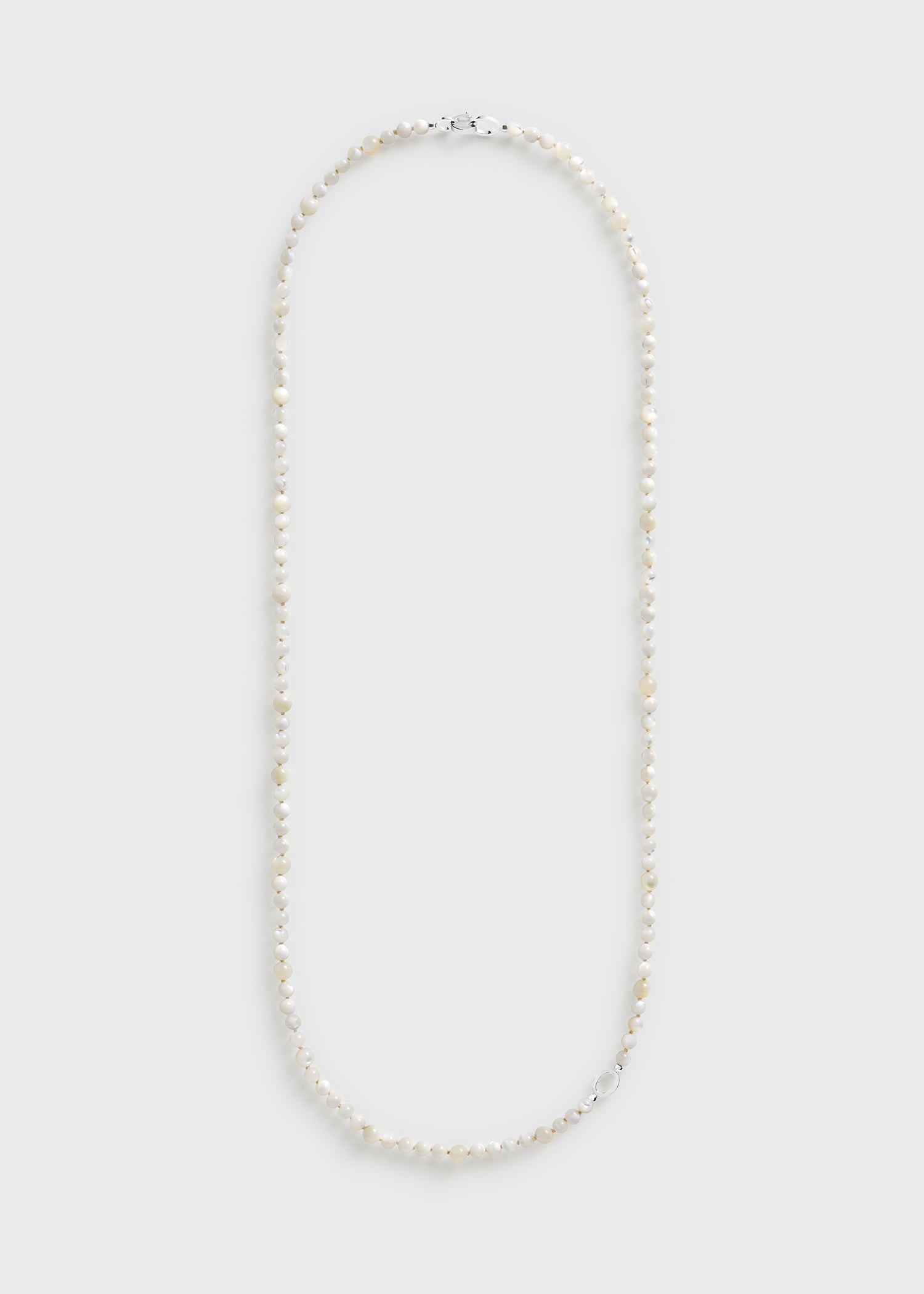 Infinity Bead Necklace White - One Size