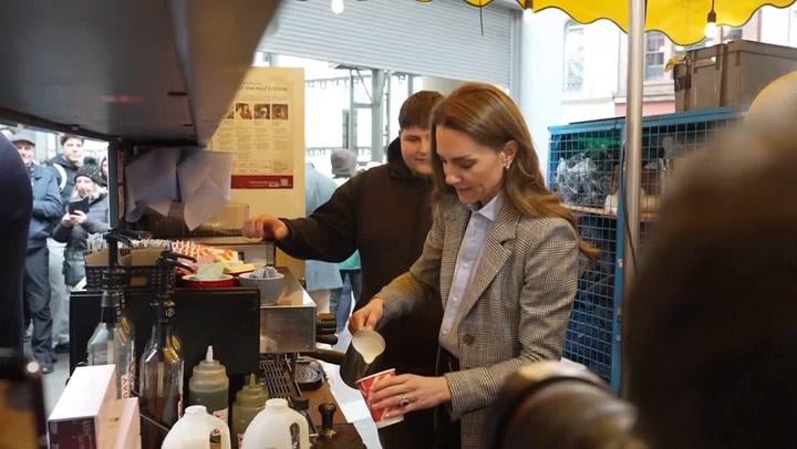 Kate gets Will’s coffee order wrong when playing barista yesterday
