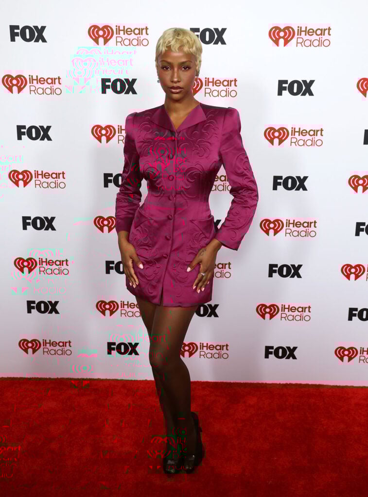 Justine Skye iHeartRadio Music Awards 2026, Justine Skye red carpet iHeartRadio Awards, iHeartRadio Music Awards 2026 red carpet fashion, Justine Skye Valentino Spring 2026, Valentino iHeartRadio Music Awards 2026