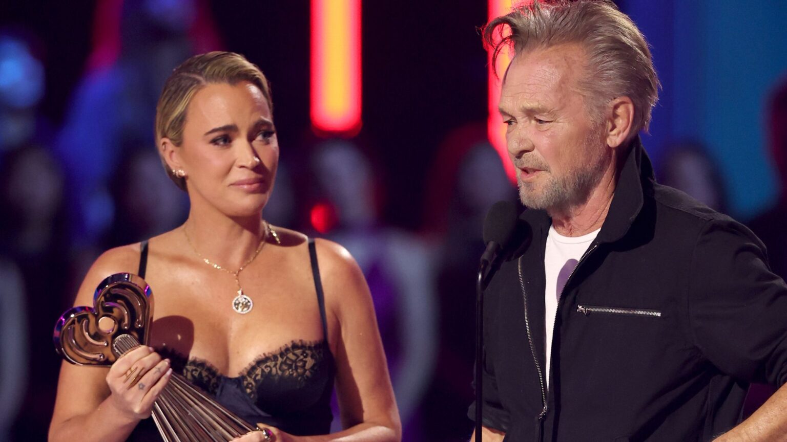“He stepped up, took control, fought for me and pretty much changed my life, saved my life”: Teddi Mellencamp pays tribute to her dad at iHeart Radio Awards