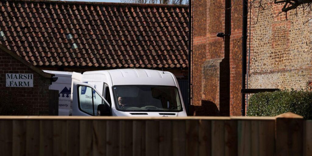 Removal workers were photographed today transporting boxes bearing "HRH" labels into Andrew Mountbatten-Windsor's new Norfolk residence despite King Charles having stripped him of all royal titles