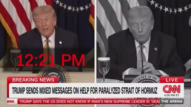 CNN airs compilation of Trump's contradictions from his afternoon event