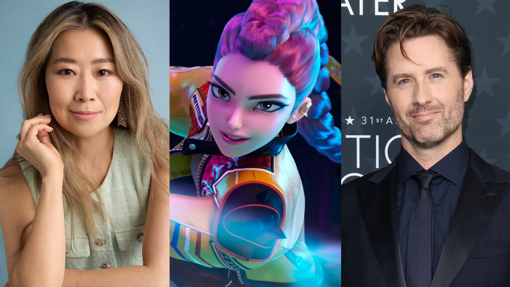 Maggie Kang, Kpop Demon Hunters still and Chris Appelhans