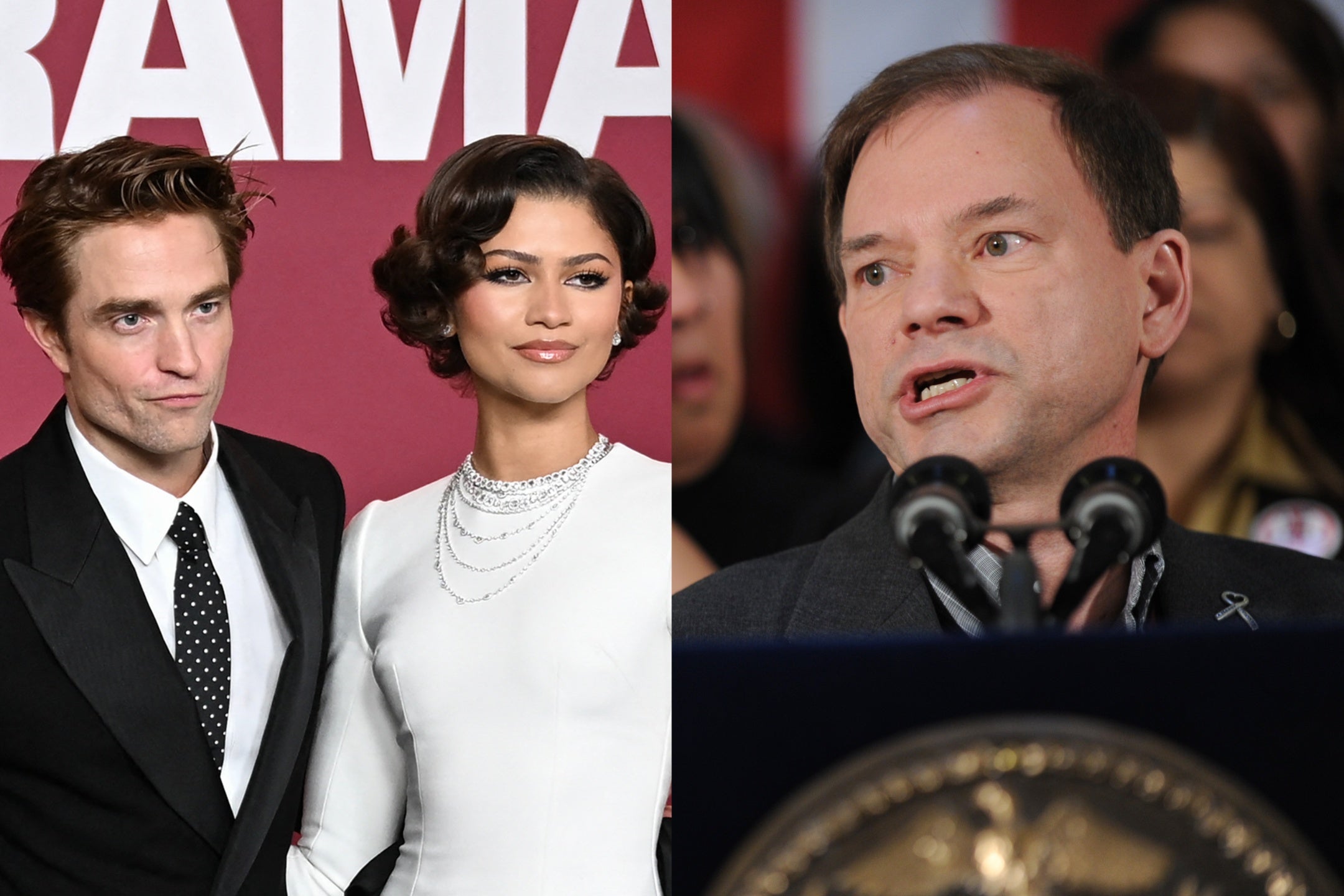 Zendaya and Robert Pattinson's new movie 'The Drama' has been criticized for its plot twist by Tom Mauser (right), the father of Columbine victim Daniel Mauser