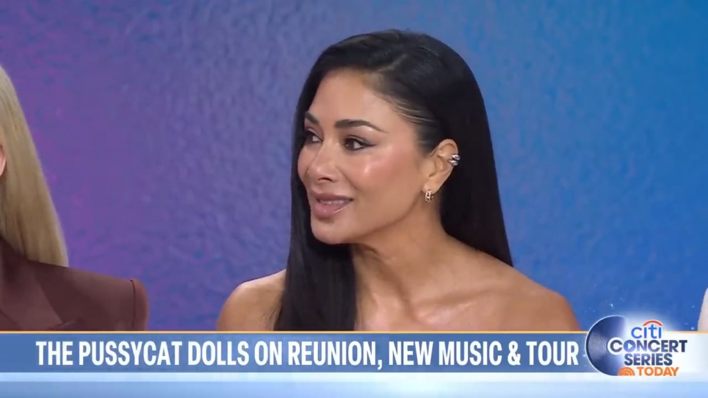 Nicole Scherzinger struggles to respond when asked why the Pussycat Dolls' reunion tour excluded 3 members