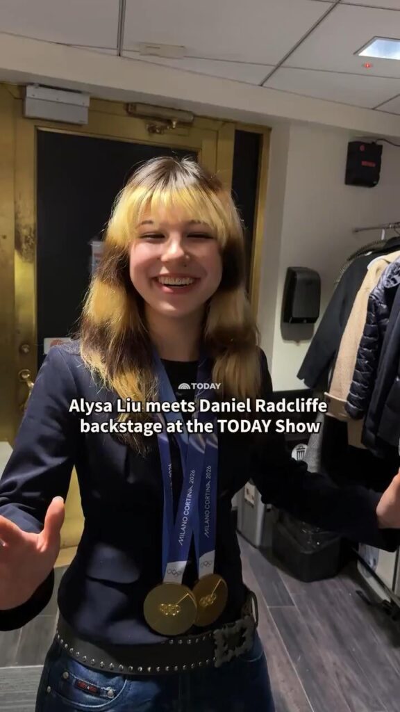 Alysa Liu and Daniel Radcliffe share a sweet moment backstage on the Today Show