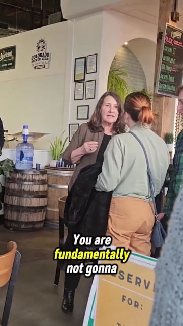Rep. Diana DeGette (D-CO) gets heated with a constituent pressing her on why she supports military aid to Israel.