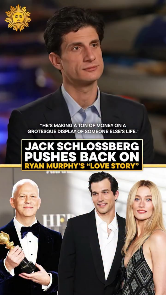 Jack Schlossberg criticizes Ryan Murphy's series ‘Love Story’ about his uncle and aunt, calling it fiction and says Murphy is profiting off a grotesque display of his family's life. Suggests Murphy donate some of the show's profits and try to do something about getting Trump out of power.
