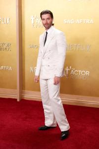 Patrick Schwarzenegger at The 32nd Annual Actor Awards Presented by SAG-AFTRA held at the Shrine Auditorium and Expo Hall on March 01, 2026 in Los Angeles, California.