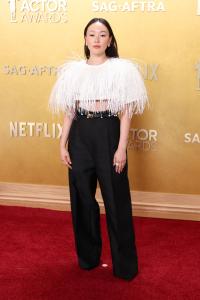 Yerin Ha at The 32nd Annual Actor Awards Presented by SAG-AFTRA held at the Shrine Auditorium and Expo Hall on March 01, 2026 in Los Angeles, California.