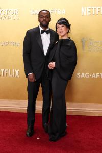 William Jackson Harper and Ali Ahn at The 32nd Annual Actor Awards Presented by SAG-AFTRA held at the Shrine Auditorium and Expo Hall on March 01, 2026 in Los Angeles, California.