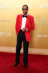 Tyler James Williams at The 32nd Annual Actor Awards Presented by SAG-AFTRA held at the Shrine Auditorium and Expo Hall on March 01, 2026 in Los Angeles, California.