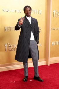 Damson Idris at The 32nd Annual Actor Awards Presented by SAG-AFTRA held at the Shrine Auditorium and Expo Hall on March 01, 2026 in Los Angeles, California.