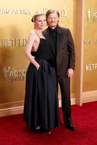 Kirsten Dunst and Jesse Plemons at The 32nd Annual Actor Awards Presented by SAG-AFTRA held at the Shrine Auditorium and Expo Hall on March 01, 2026 in Los Angeles, California.