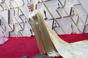 Glenn Close in Carolina Herrera