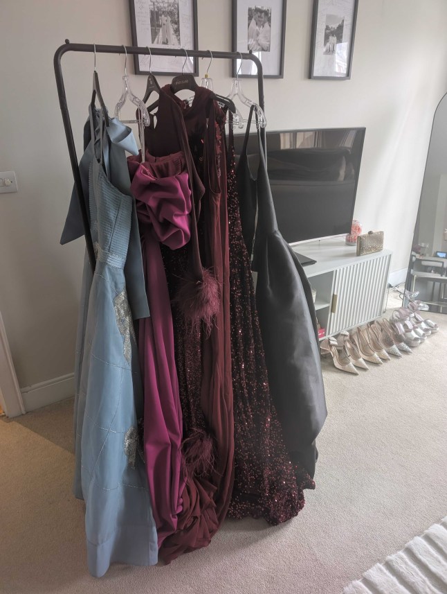 Stylist Scott Da Silva-Wells look rack for 2026 Oscars