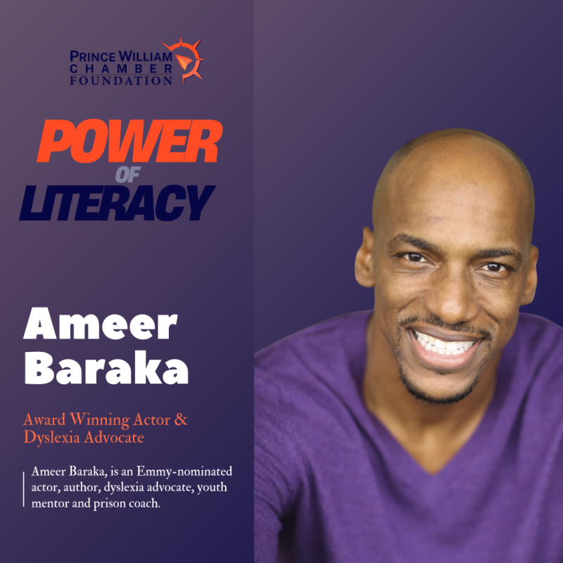 Ameer Baraka, Prince William Chamber of Commerce, Power of Literacy event, Prince William Chamber Foundation