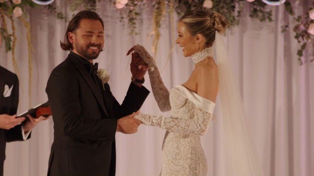 Olivia Marries her Match S3: E4 - Episode 4 ITV Olivia Attwood and Bradley Dack get married. Grab from Show Credit ITVX