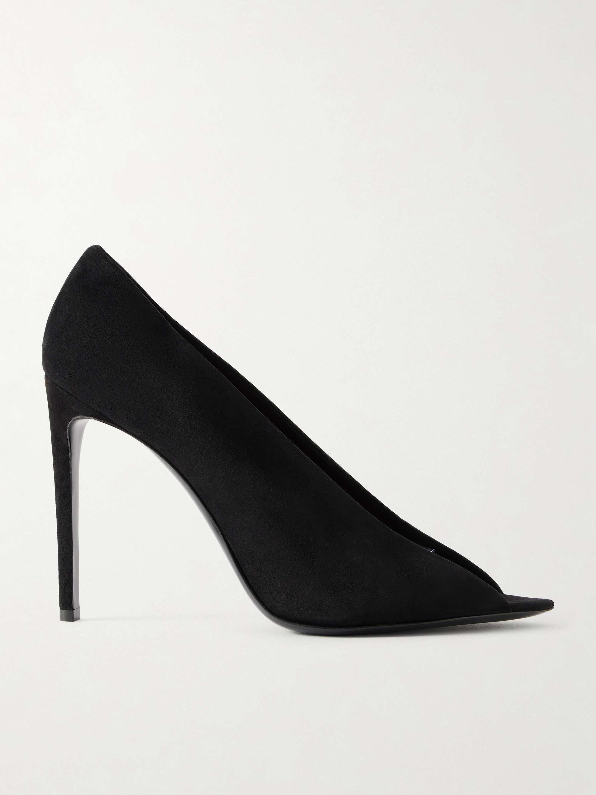 R&eacute;v&eacute;l&eacute; Pvc-Trimmed Suede Sandals