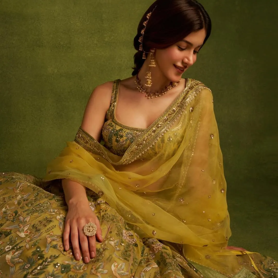 Shanaya Kapoor's Anita Dongre lehenga is brought to life with hand-painted  Pichhwai | Vogue India