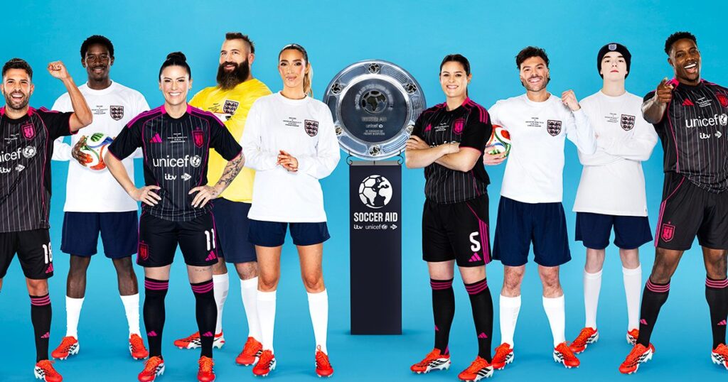 Soccer Aid line-up 2026 | Confirmed England XI and World XI teams Soccer Aid line-up 2026 | Confirmed England XI and World XI teams