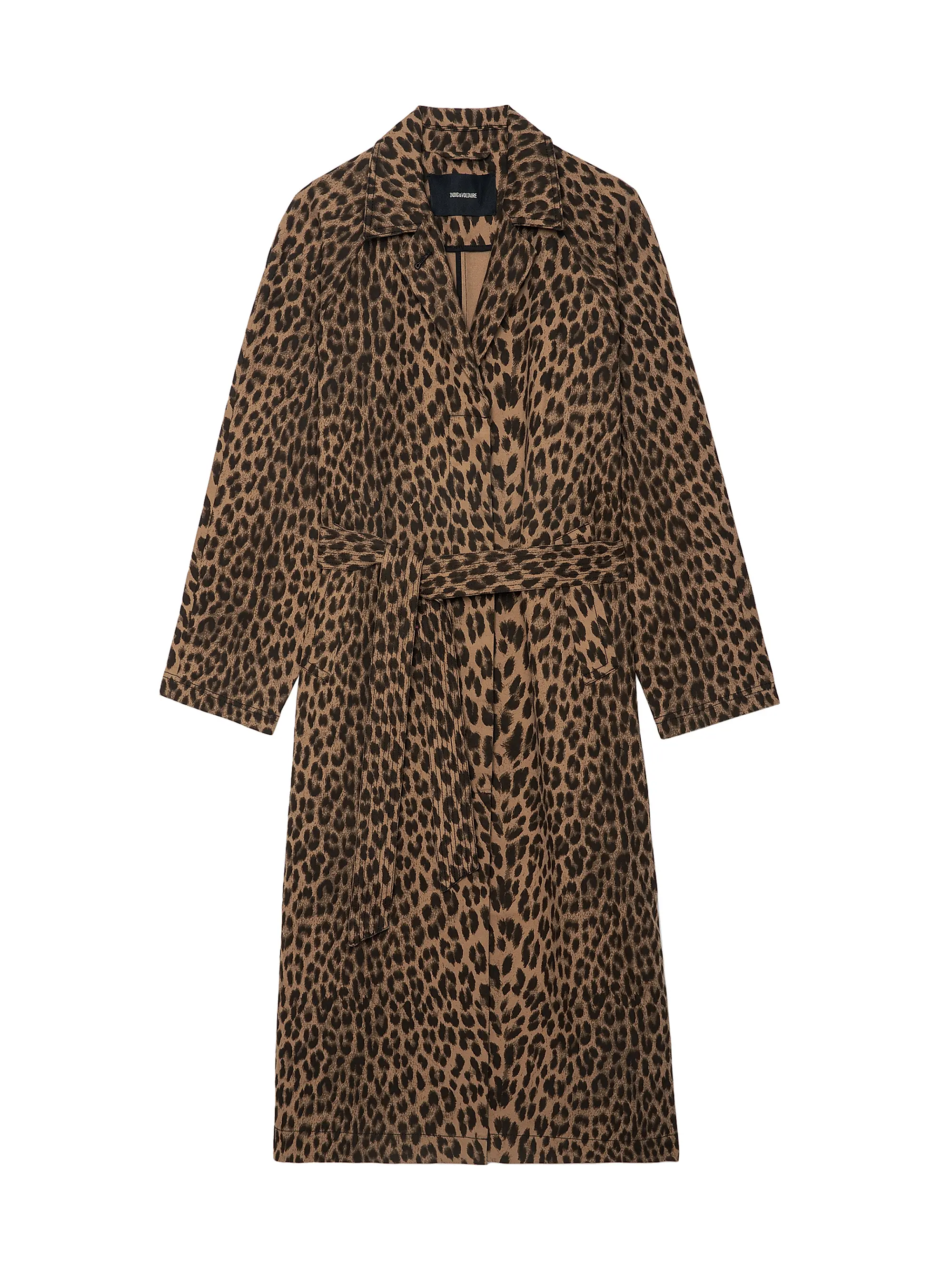 Mentle Leopard-Print Canvas Coat