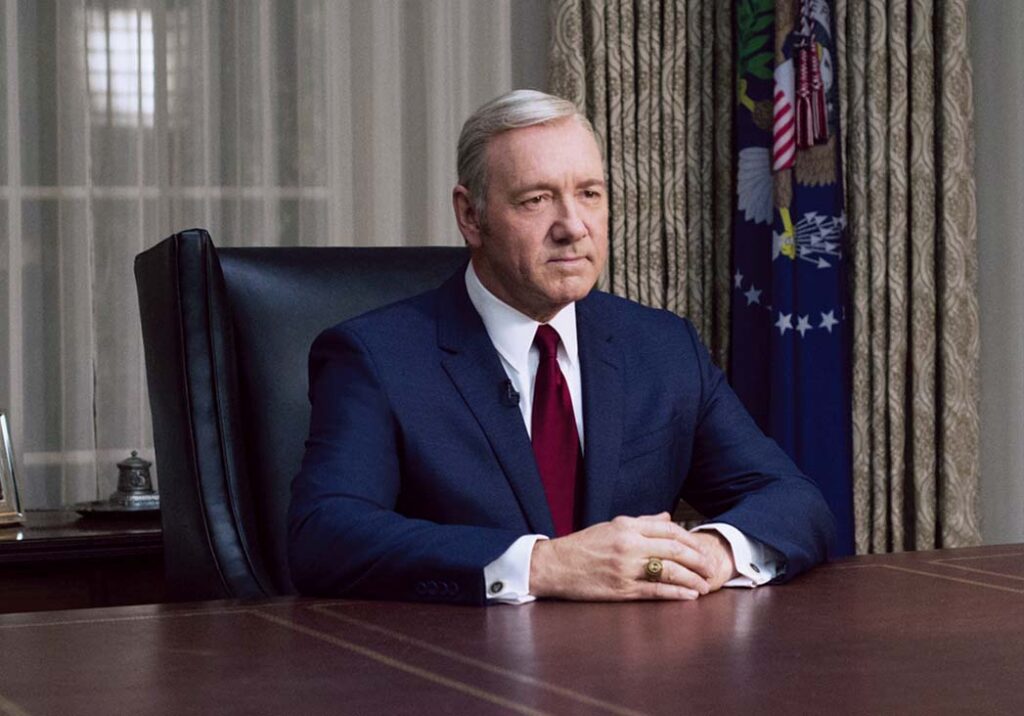 Kevin Spacey as Frank Underwood on 'House of Cards'