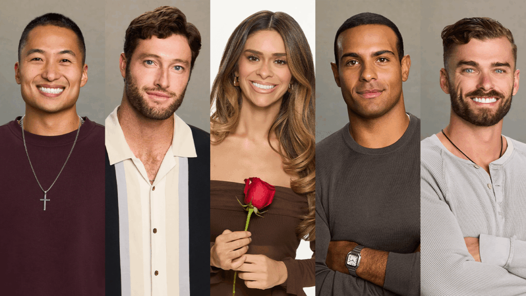 What the Men of Taylor Frankie Paul’s Bachelorette Season Are Saying Aaron, Doug, Taylor Frankie Paul, Shane, Casey.