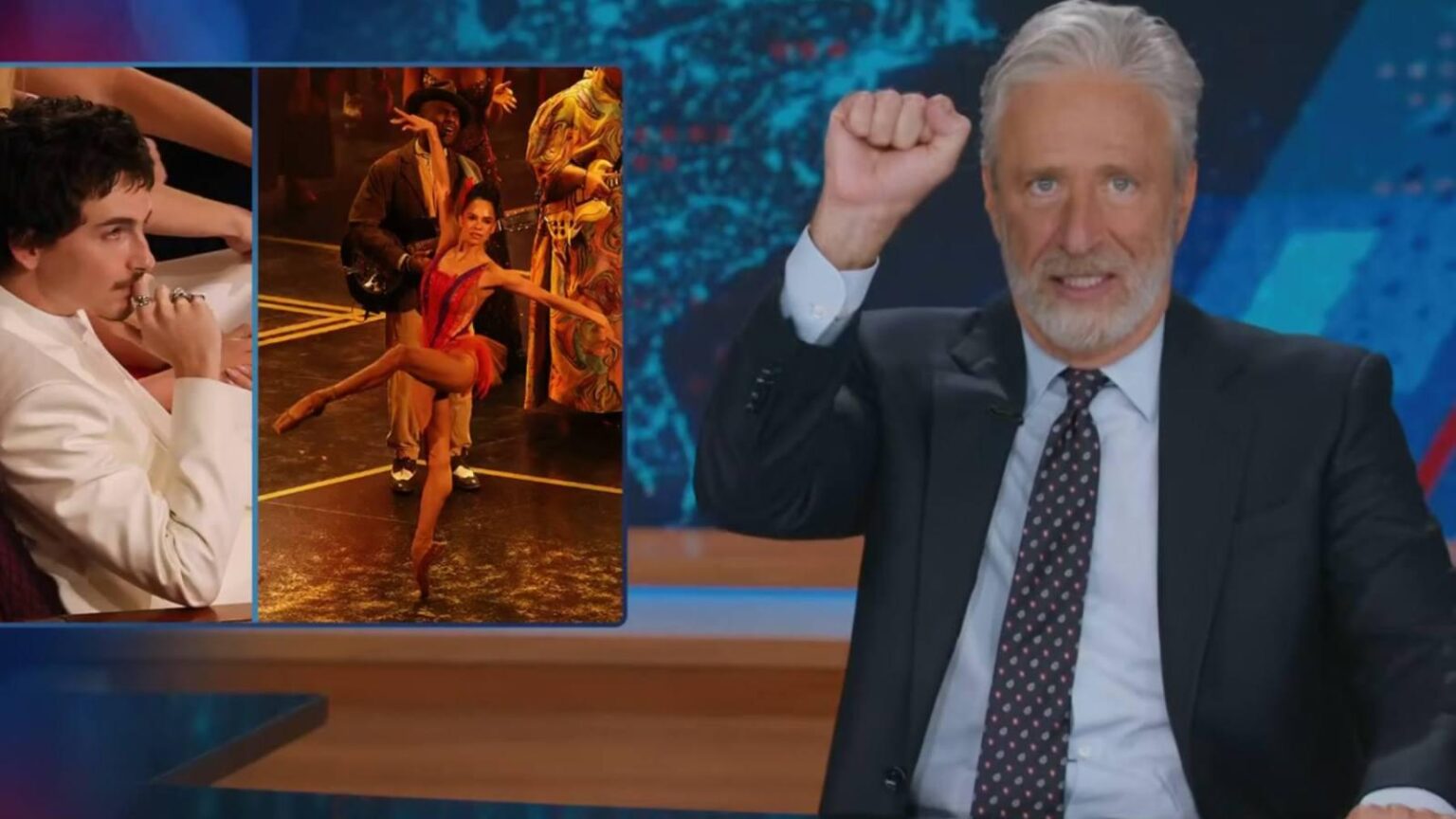 Jon Stewart Declares 'Opera and Ballet Have Defeated' Timothée Chalamet After Oscars Loss
