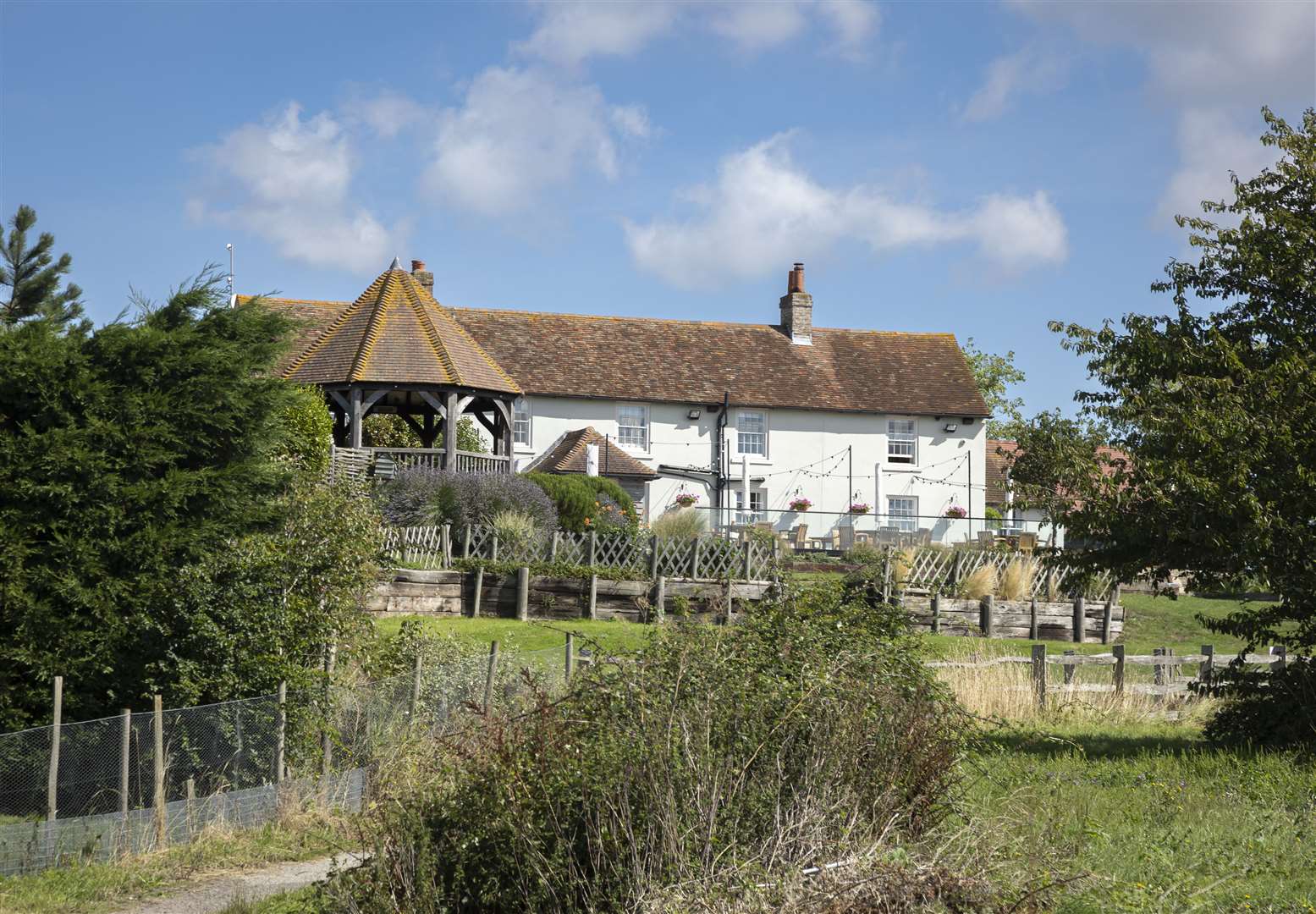 The sunny festivities are understood to have been held at The Ferry House in Harty. Picture: Explore Kent