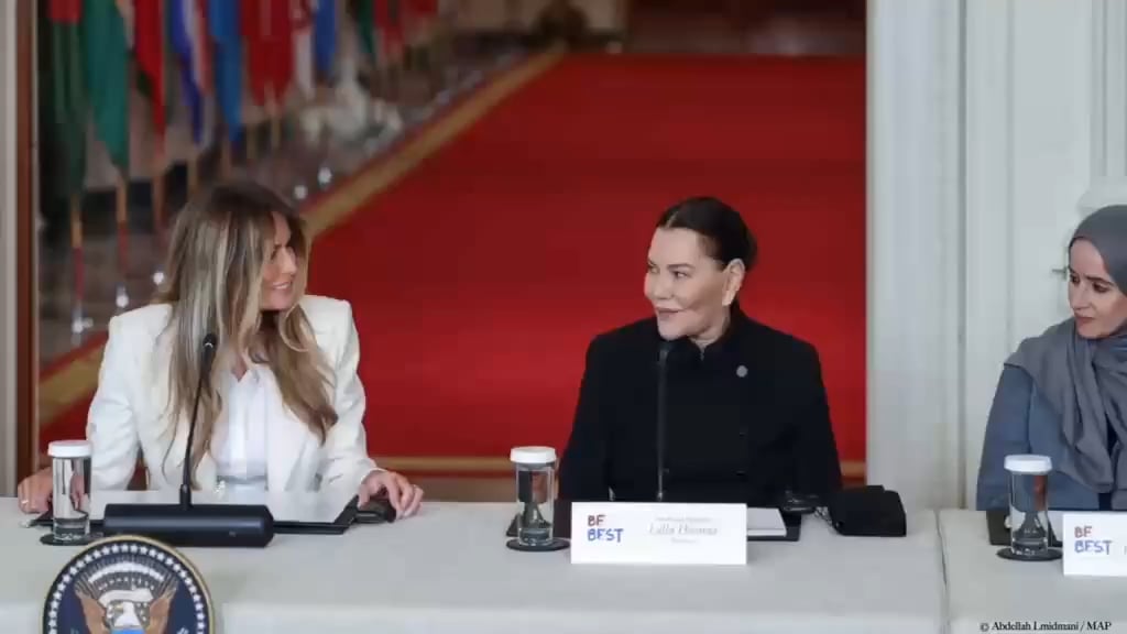Princess Lalla Hasnaa, at the invitation of First Lady Melania Trump, represented the Kingdom of Morocco on Wednesday, 25 March, during roundtable discussions of the "Fostering the Future Together"