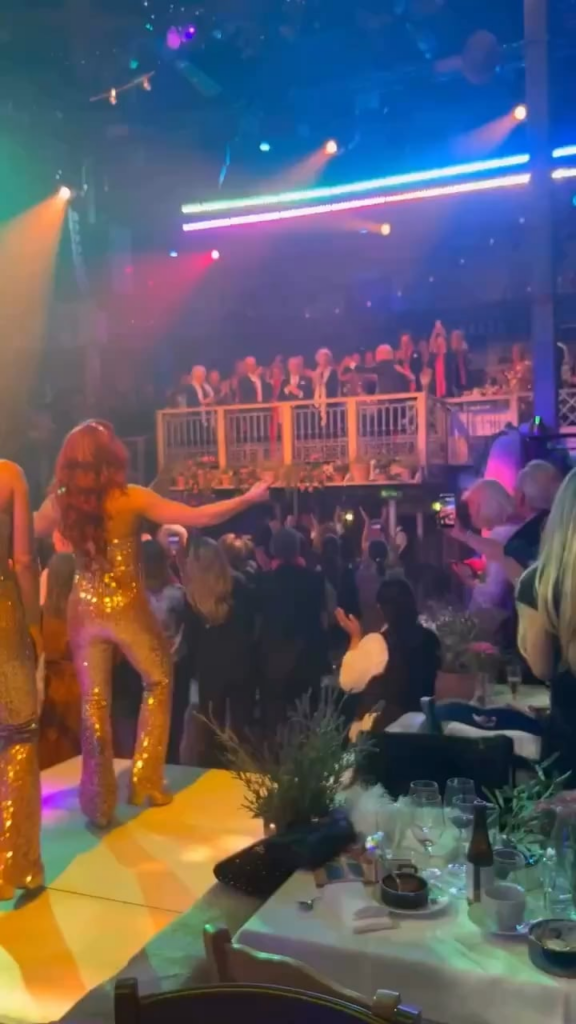 King Carl Gustaf and Queen Silvia dancing and kissing during Dancing Queen at the Mamma Mia Party at Gröna Lund King Carl Gustaf and Queen Silvia dancing and kissing during Dancing Queen at the Mamma Mia Party at Gröna Lund