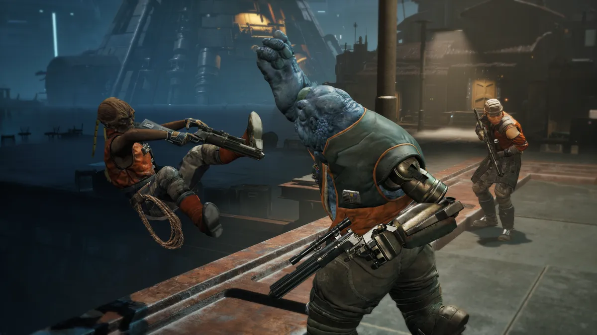 A squad member punches an enemy in Star Wars: Zero Company