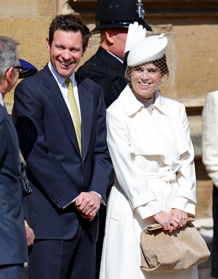 Princess Eugenie and her husband Jack Brooksbank at Easter 2025Credit: Getty