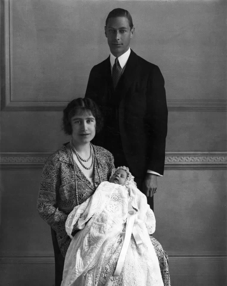 Princess Elizabeth's christening in 1926Credit: Getty