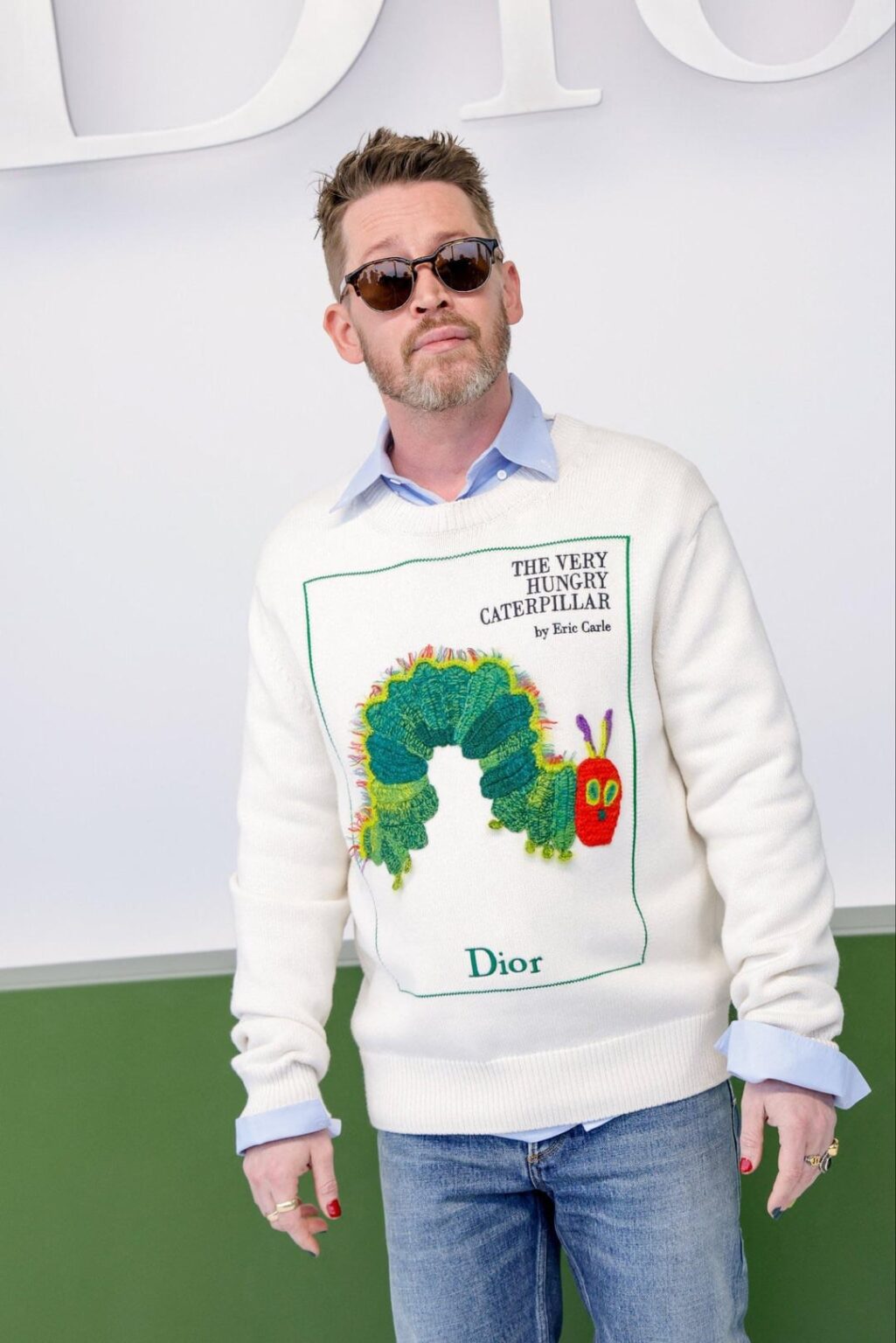 Macaulay Culkin at the Dior show during Paris Fashion Week