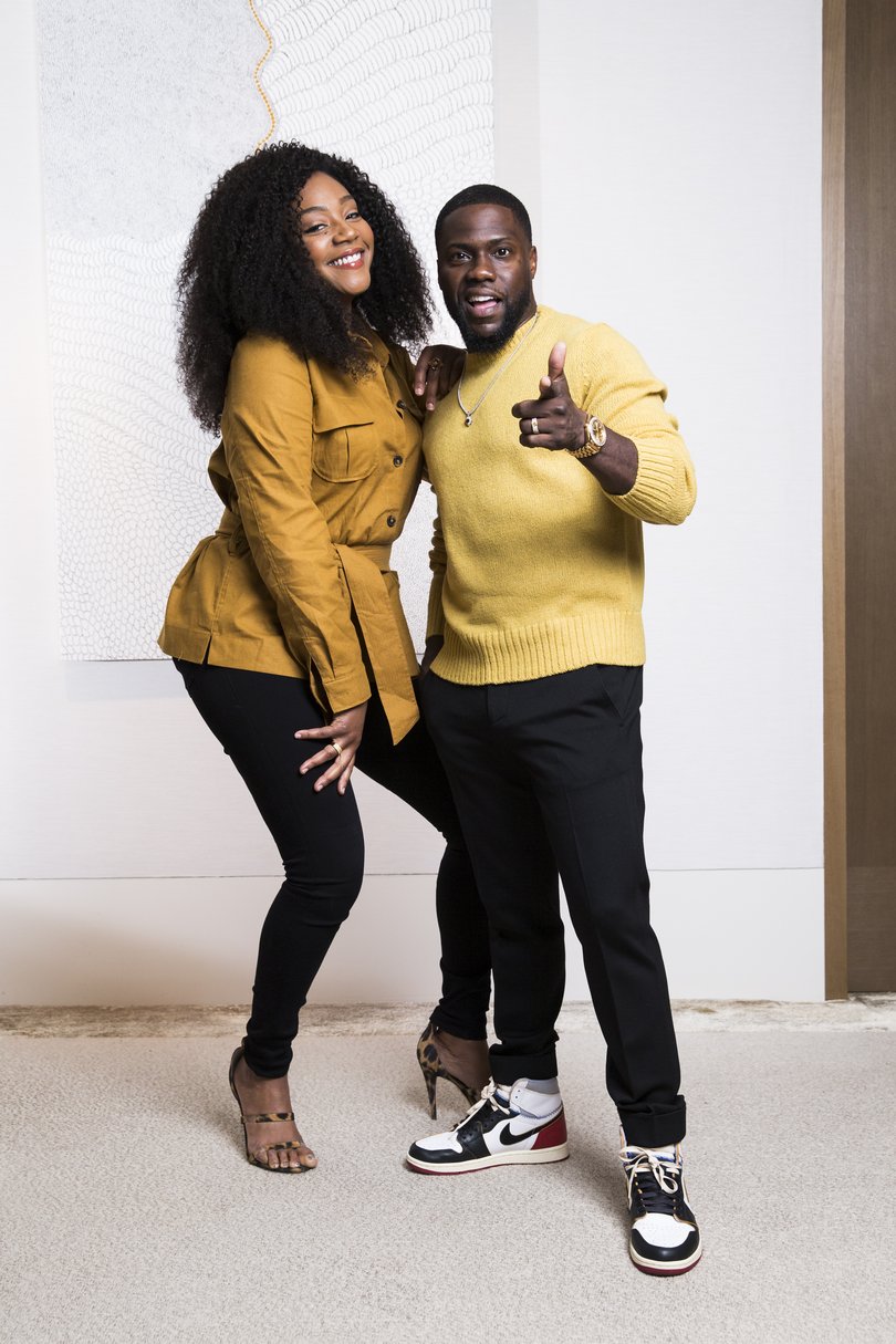 Tiffany Haddish and Kevin Hart when they were in Sydney for The Secret Life Of Pets II in 2019. Picture: Dylan Robinson