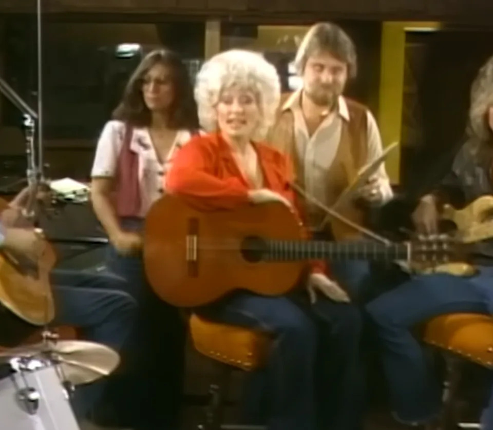 Parton in her "9 to 5" music video
