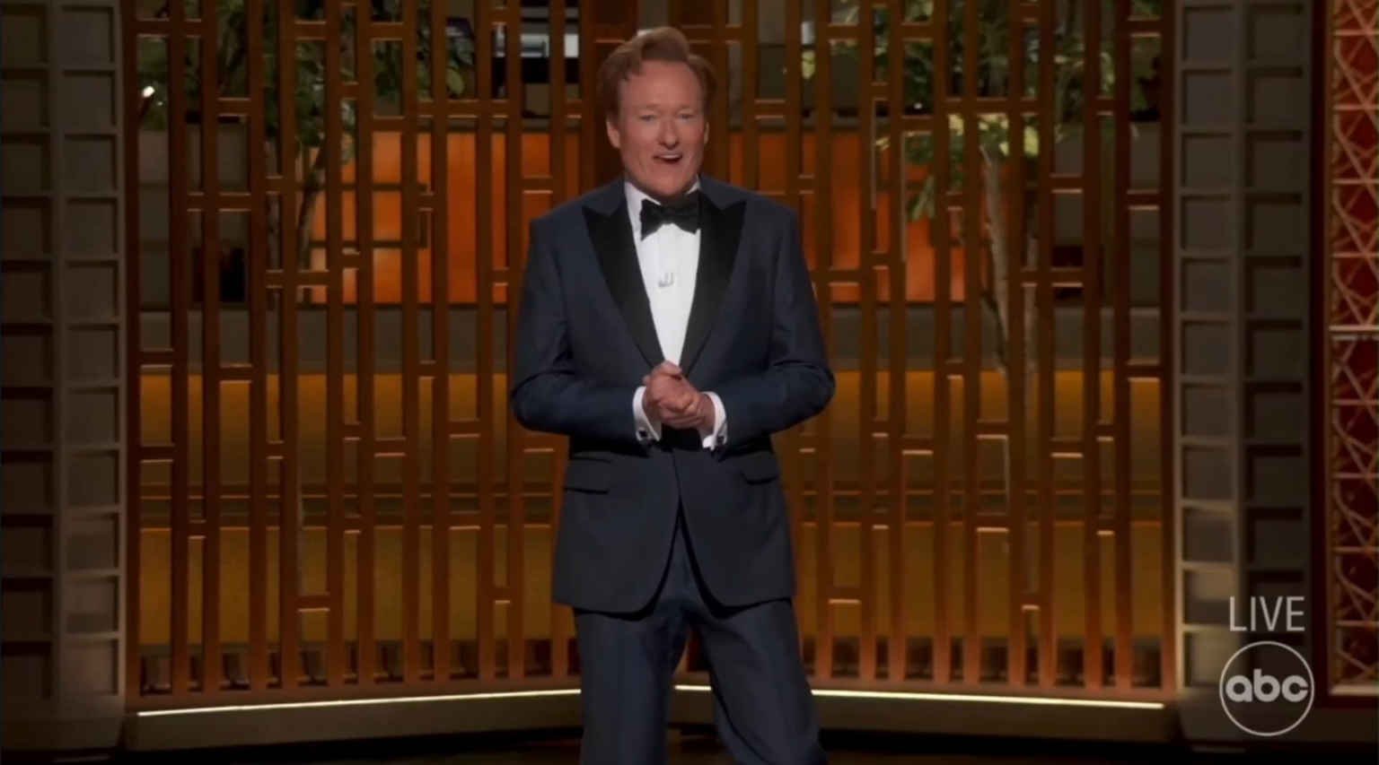 Conan O’Brien: “I should warn you, tonight could get political. And if that makes you uncomfortable, there’s an alternate Oscars hosted by Kid Rock at the Dave & Busters down the street”