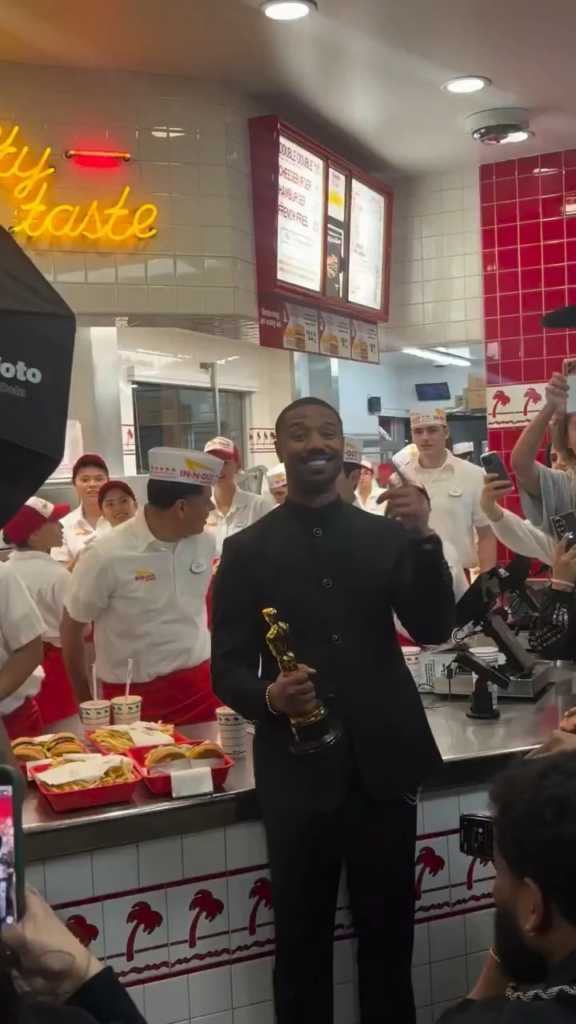 Michael B. Jordan went to In-N-Out after the Oscars