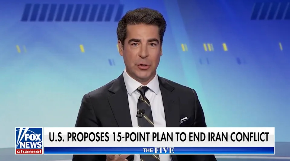 News anchor on Fox News discusses U.S. proposing a 15-point plan to end the Iran conflict on "The Five."
