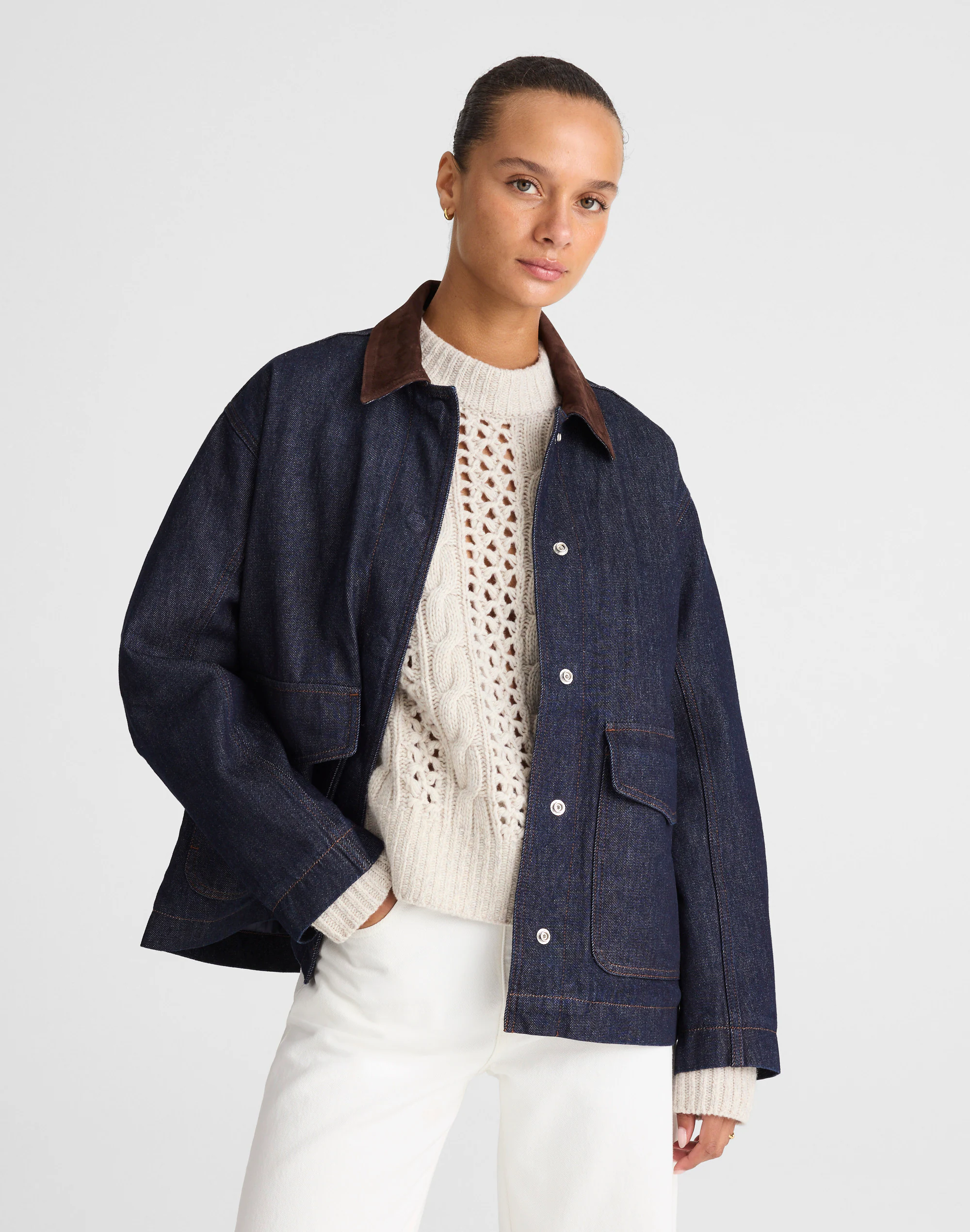 Denim Chore Jacket in Rinse Wash