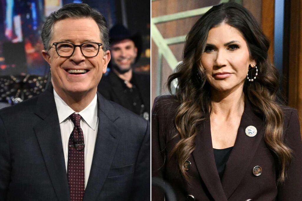 Stephen Colbert celebrates Kristi Noem's firing, jokes she's 'about to become the FIFA secretary of Homeland Security'