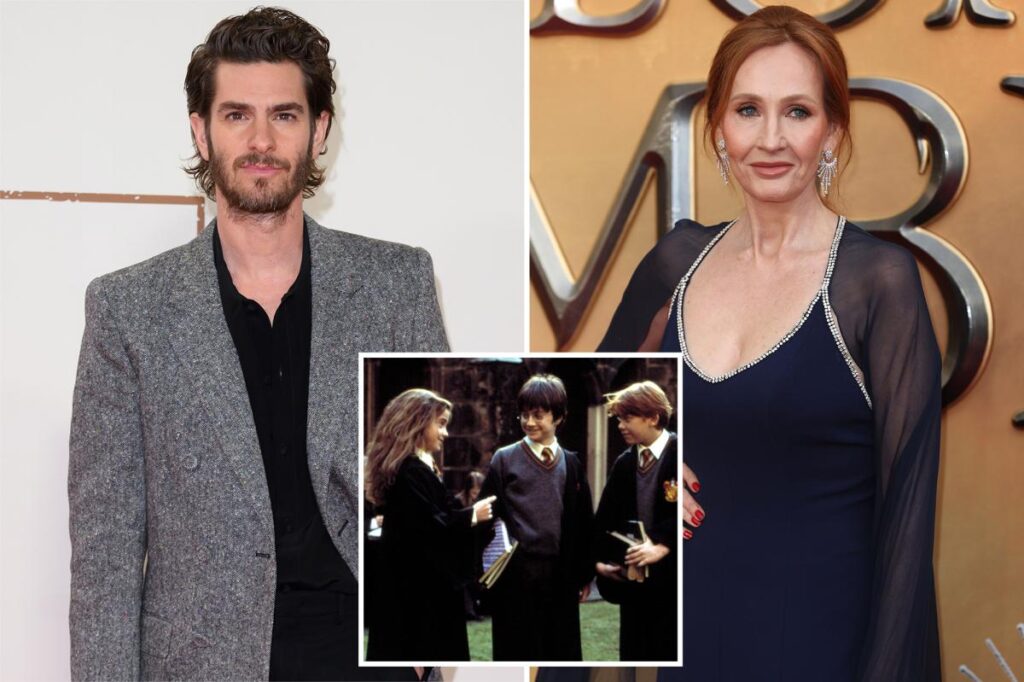 Andrew Garfield warns fans against watching ‘Harry Potter,’ calls Rowling ‘she that shall remain nameless’ Andrew Garfield warns fans against watching 'Harry Potter,' calls Rowling ‘she that shall remain nameless’