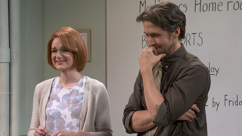 Ashley Padilla, Ryan Gosling Are Partners In Crime Breaking On ‘SNL’ Ashley Padilla, Ryan Gosling Are Partners In Crime Breaking On 'SNL'