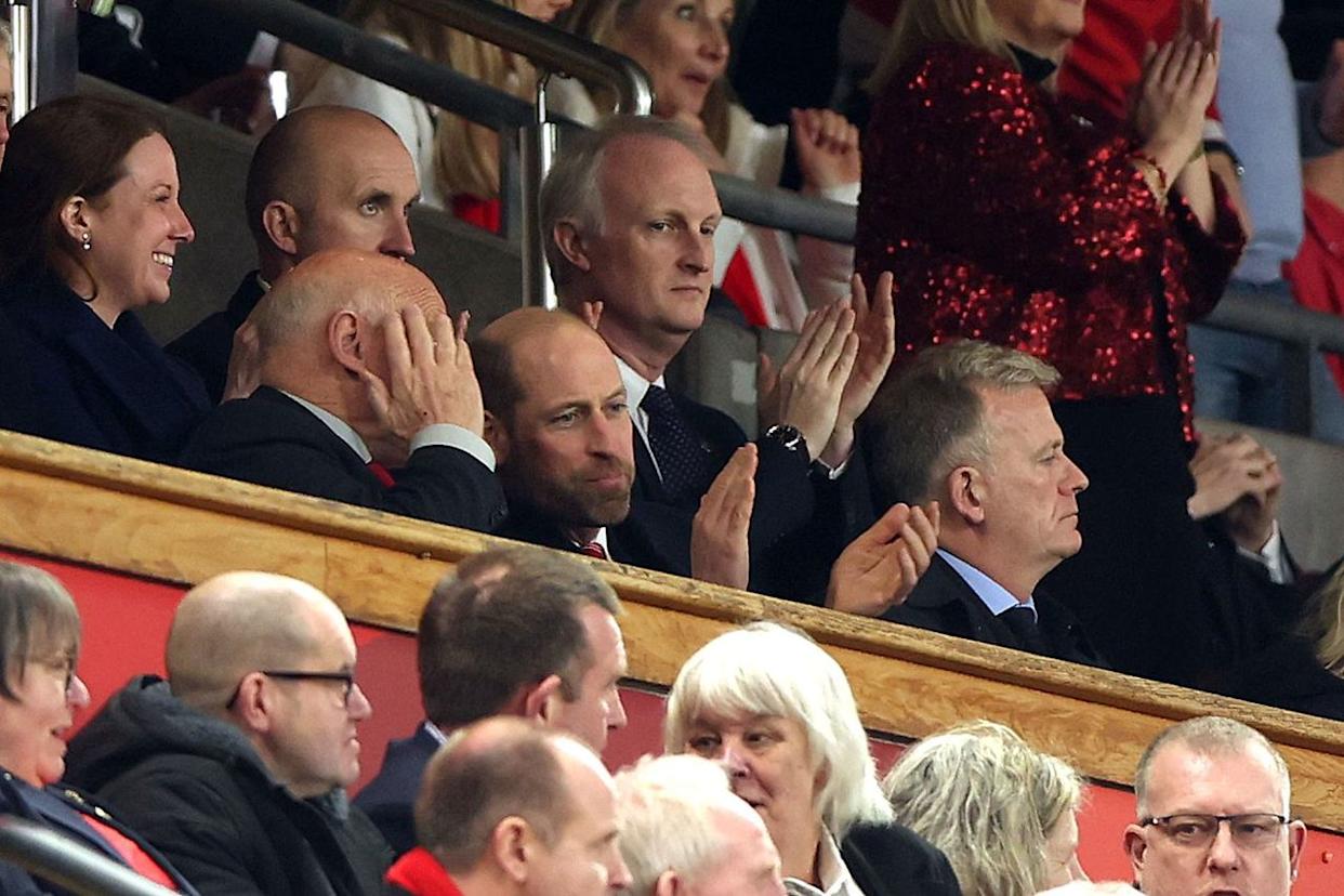 Prince William and others at the rugby match on March 14.Credit: Kieran McManus/Shutterstock