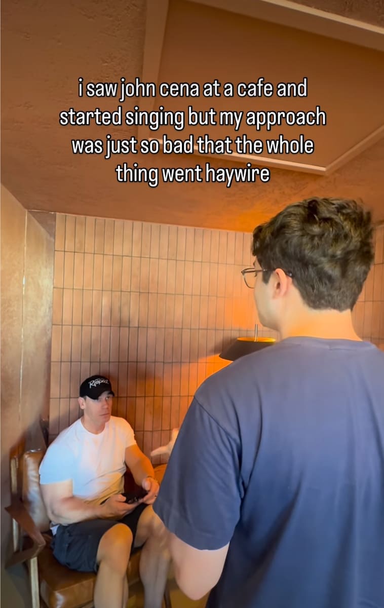 John had an incredible reaction to the off key serenade