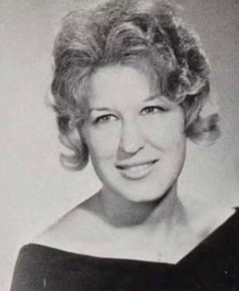 A yearbook photo of Bette MidlerCredit: ancestry.com