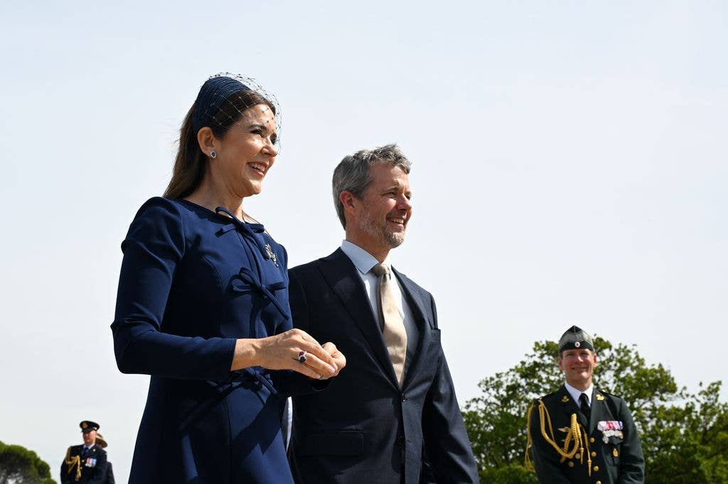 Queen Mary of Denmark and King Frederik X of Denmark meet with members of the public during a visit to the Australian War Memorial